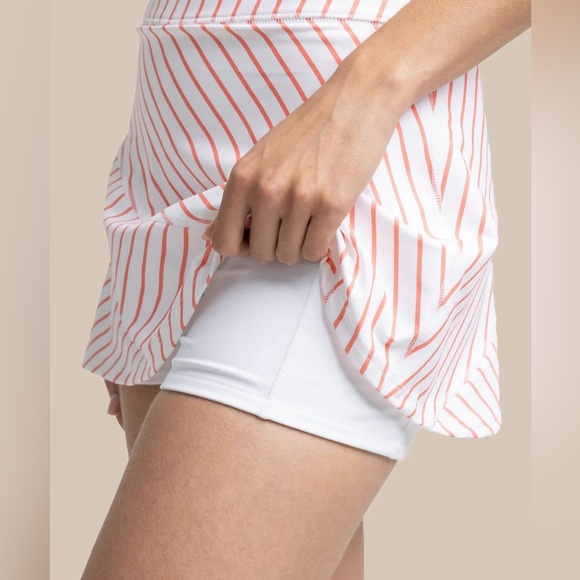 Southern Tide Katlyn Stripe Skort - Classic White - Size M - Picture 3 of 9